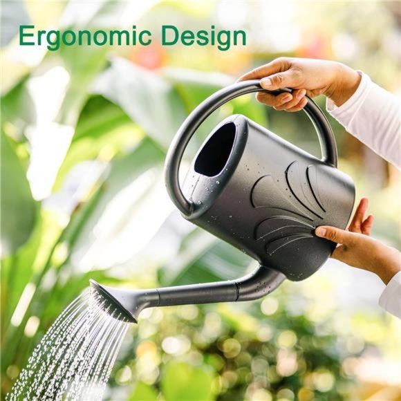 1 Gallon Watering Can for Outdoor Plants, Plastic Garden w/ Sprinkler Head - Picture 5 of 5